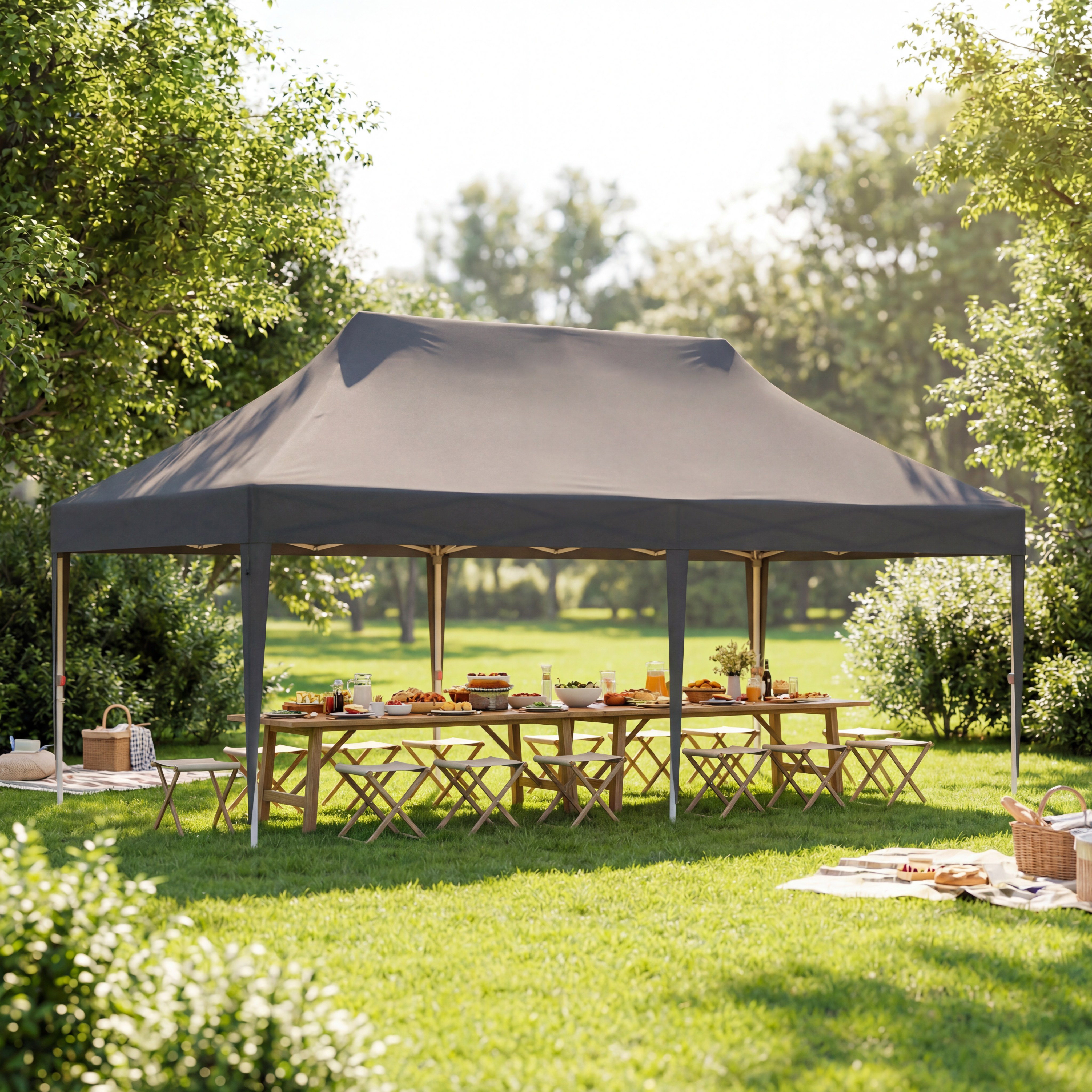 Erhöhter Faltpavillon mit Höhenversteller – flexibel, stabil & schnell aufgebaut