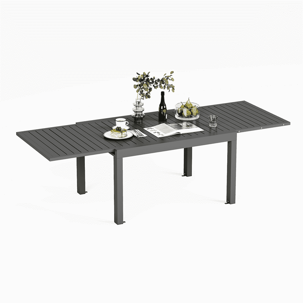 Gartentisch Ausziehbar Wetterfest aus Aluminium - Yardwell
