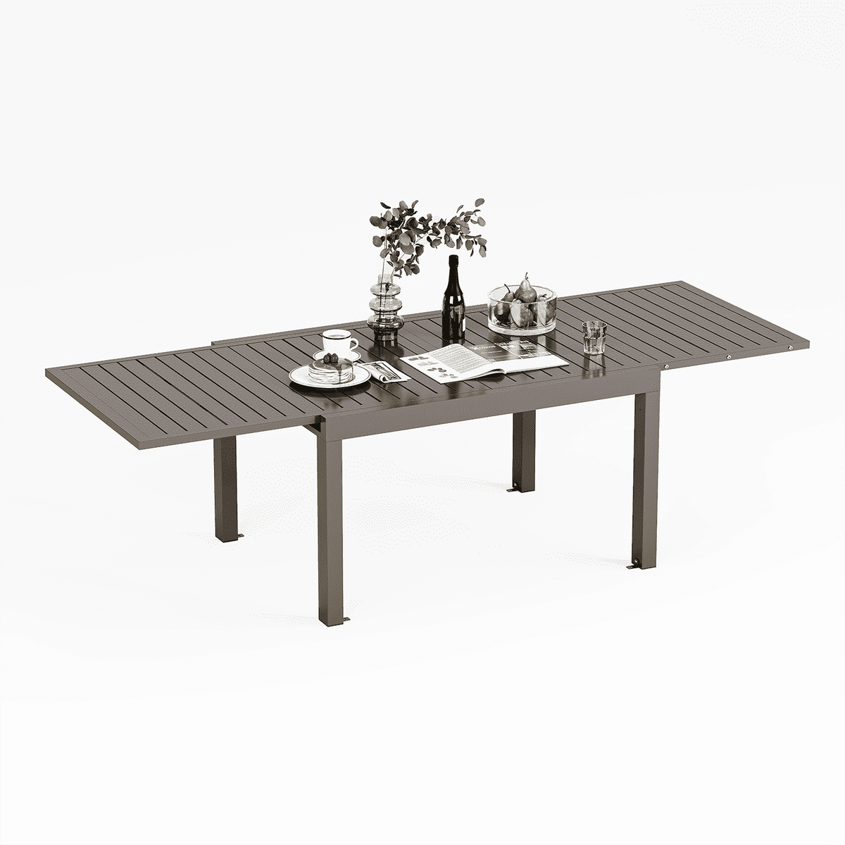Gartentisch Ausziehbar Wetterfest aus Aluminium - Yardwell