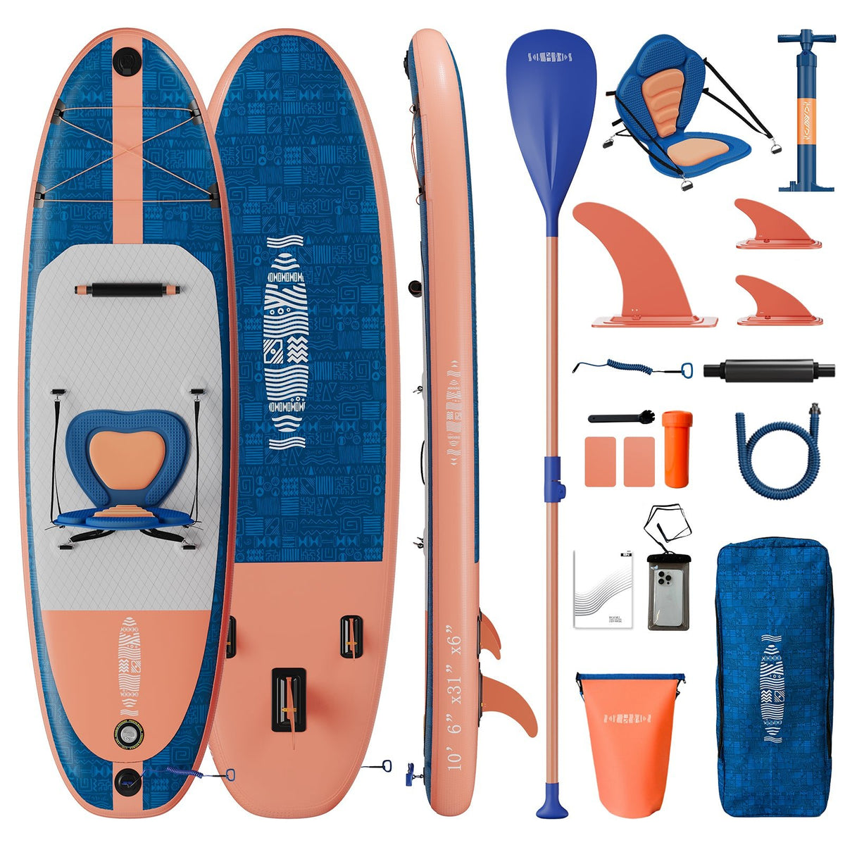 Yardwell Allround SUP Board 320cm | Aufblasbar & Stabil | Für Anfänger & Fortgeschrittene - Yardwell