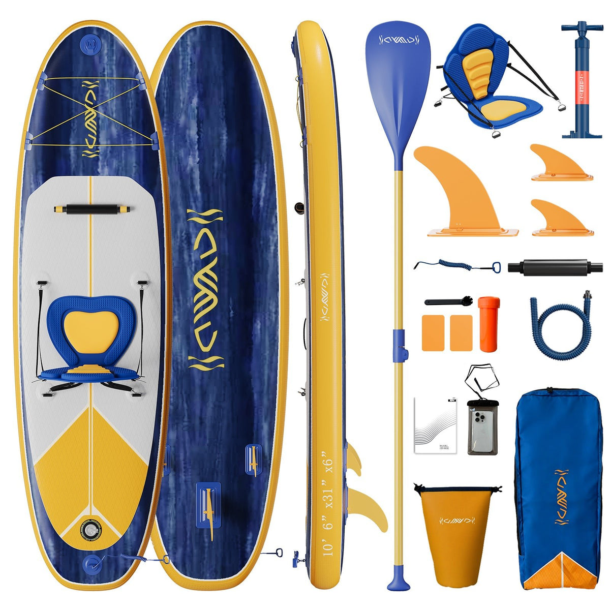 Yardwell Allround SUP Board 320cm | Aufblasbar & Stabil | Für Anfänger & Fortgeschrittene - Yardwell