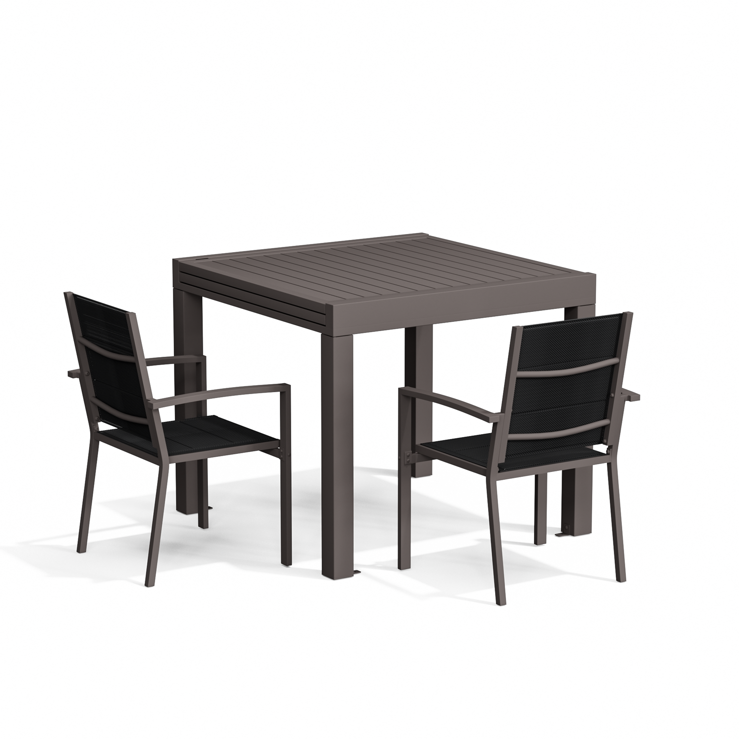 Yardwell 2-4 Sitzer Gartentisch ausziehbar Set aus Aluminium 80-160 x 80cm