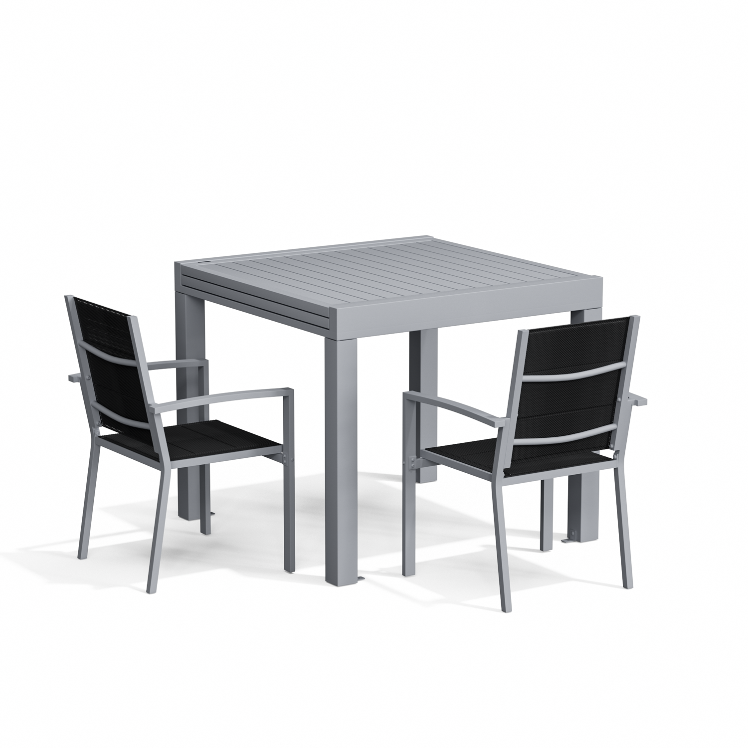 Yardwell 2-4 Sitzer Gartentisch ausziehbar Set aus Aluminium 80-160 x 80cm