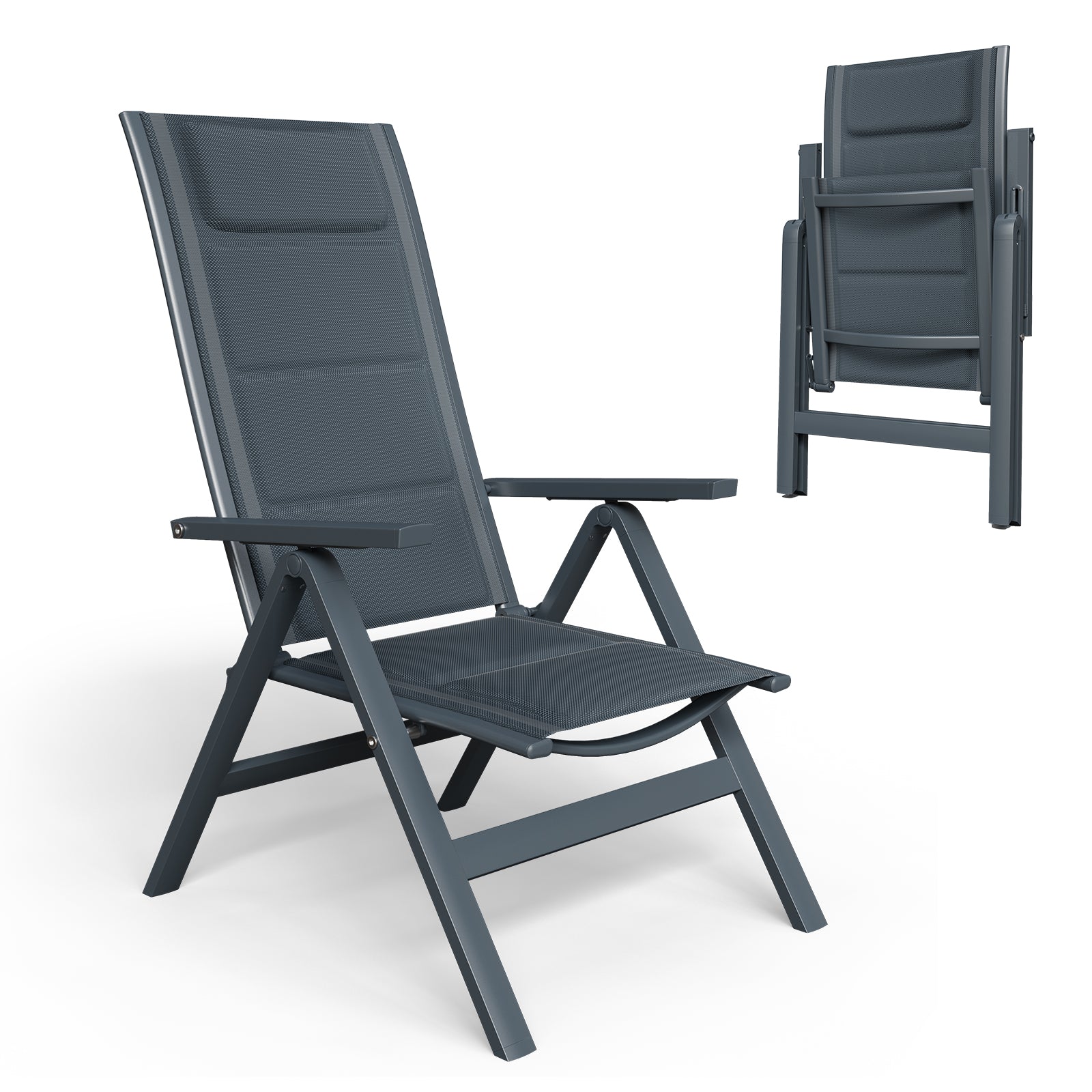 Liegestuhl mit 7-fach verstellbarer Rückenlehne