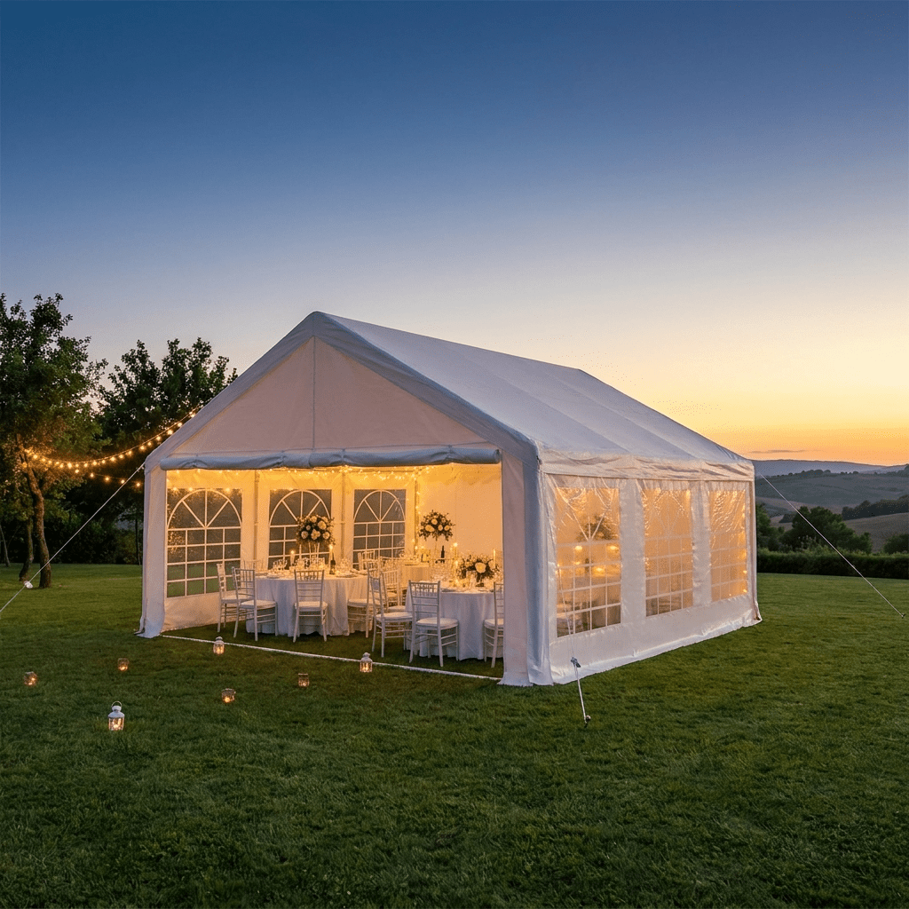 Partyzelt kaufen 3x6 / 4x6 / 4x8 m – Wasserdicht & Stabil | Yardwell - Yardwell
