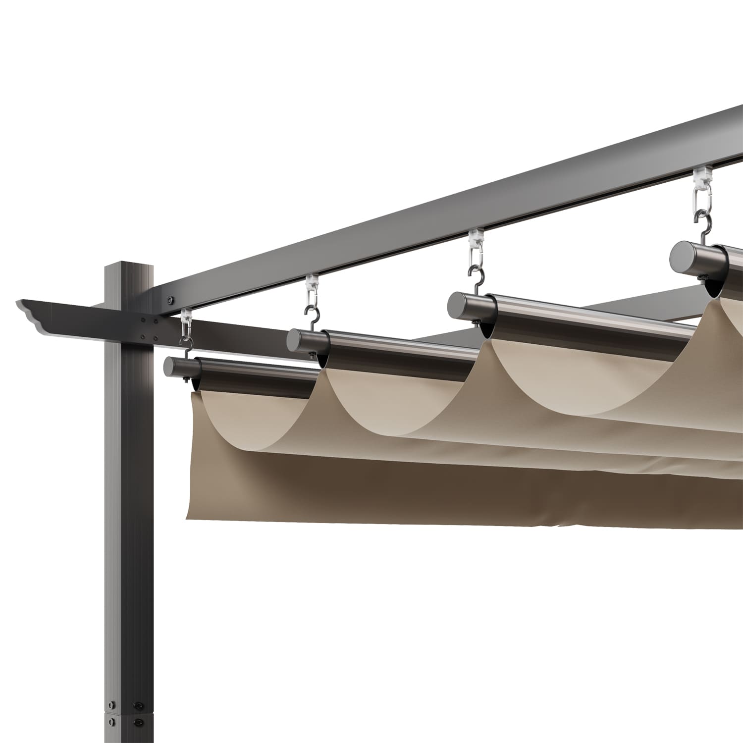 Pergola Gartenpavillon Wasserdicht mit Verstellbares und PA-Beschichtung Dach