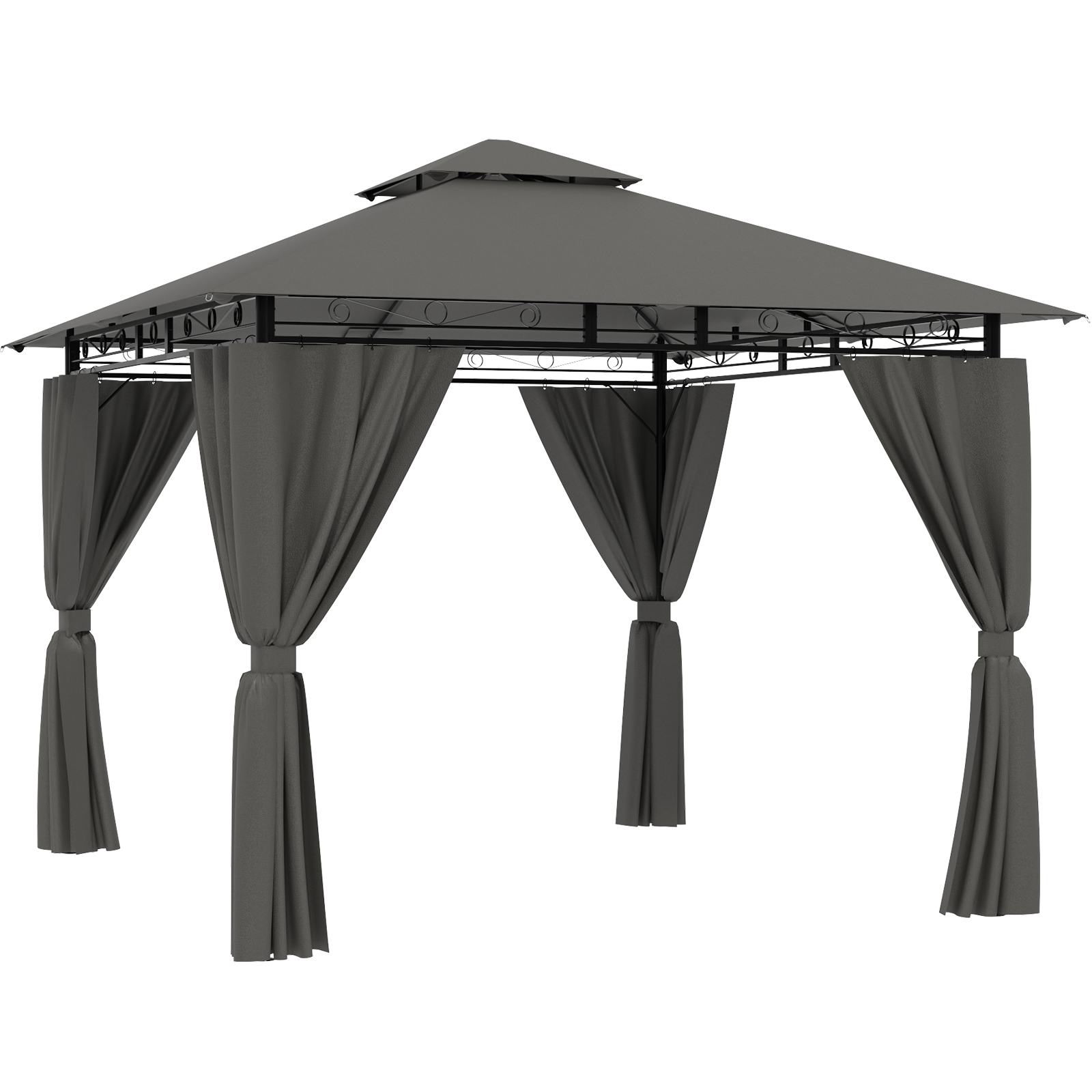 Gartenpavillon 3x3 / 3x4/3x6 mit Solar-Lichterketten