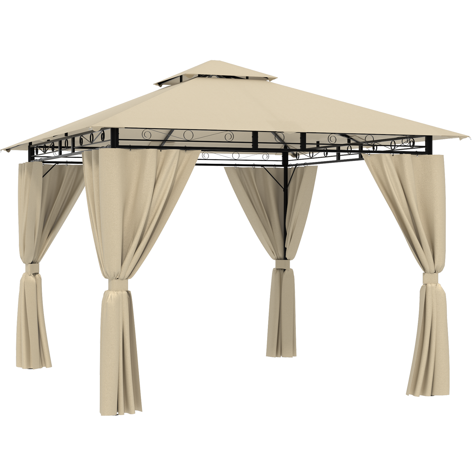 Gartenpavillon 3x3 / 3x4/3x6 mit Solar-Lichterketten