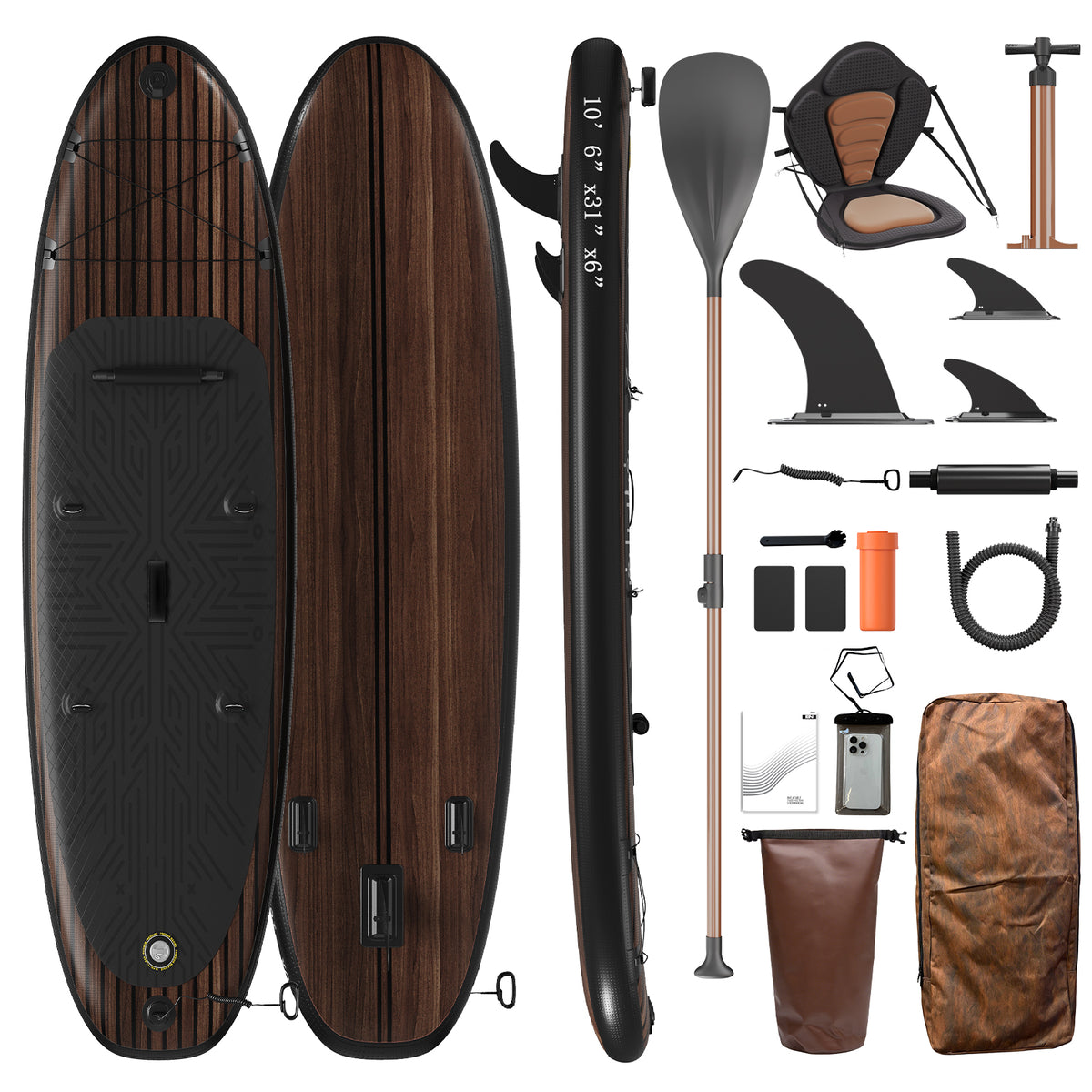 Yardwell SUP Board aufblasbar | Allround Stand - Up - Paddle Komplettset | Exklusives Design | Für Anfänger & Fortgeschrittene - Yardwell