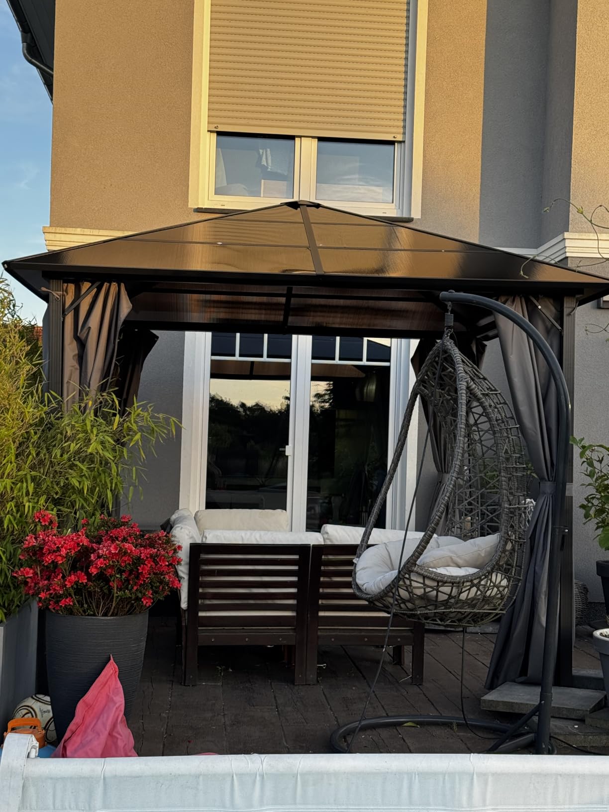 Gartenpavillon 3x3 /3x4 mit Hochwertiger Hardtop aus Aluminium