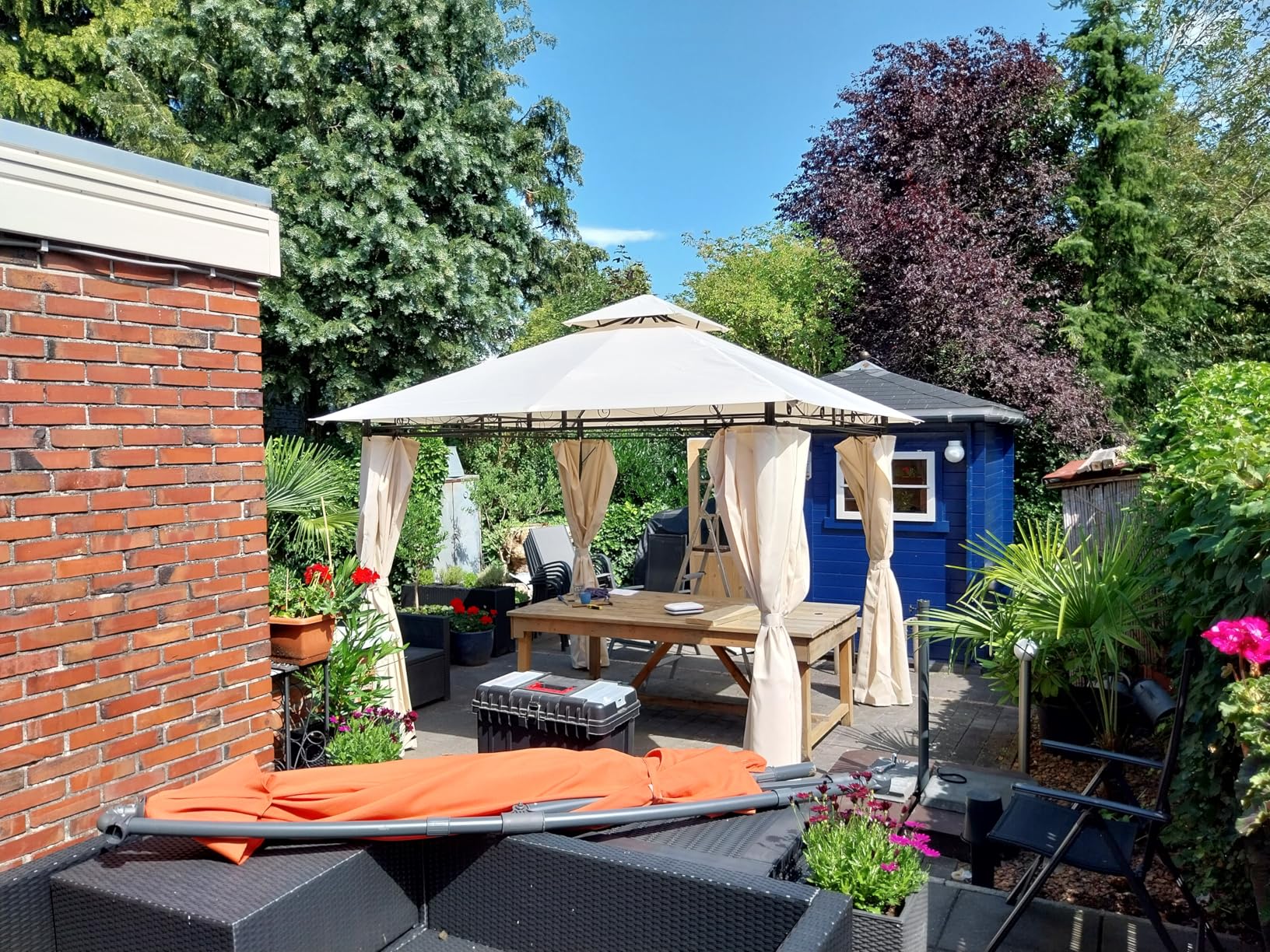 Gartenpavillon 3x3 / 3x4/3x6 mit Solar-Lichterketten