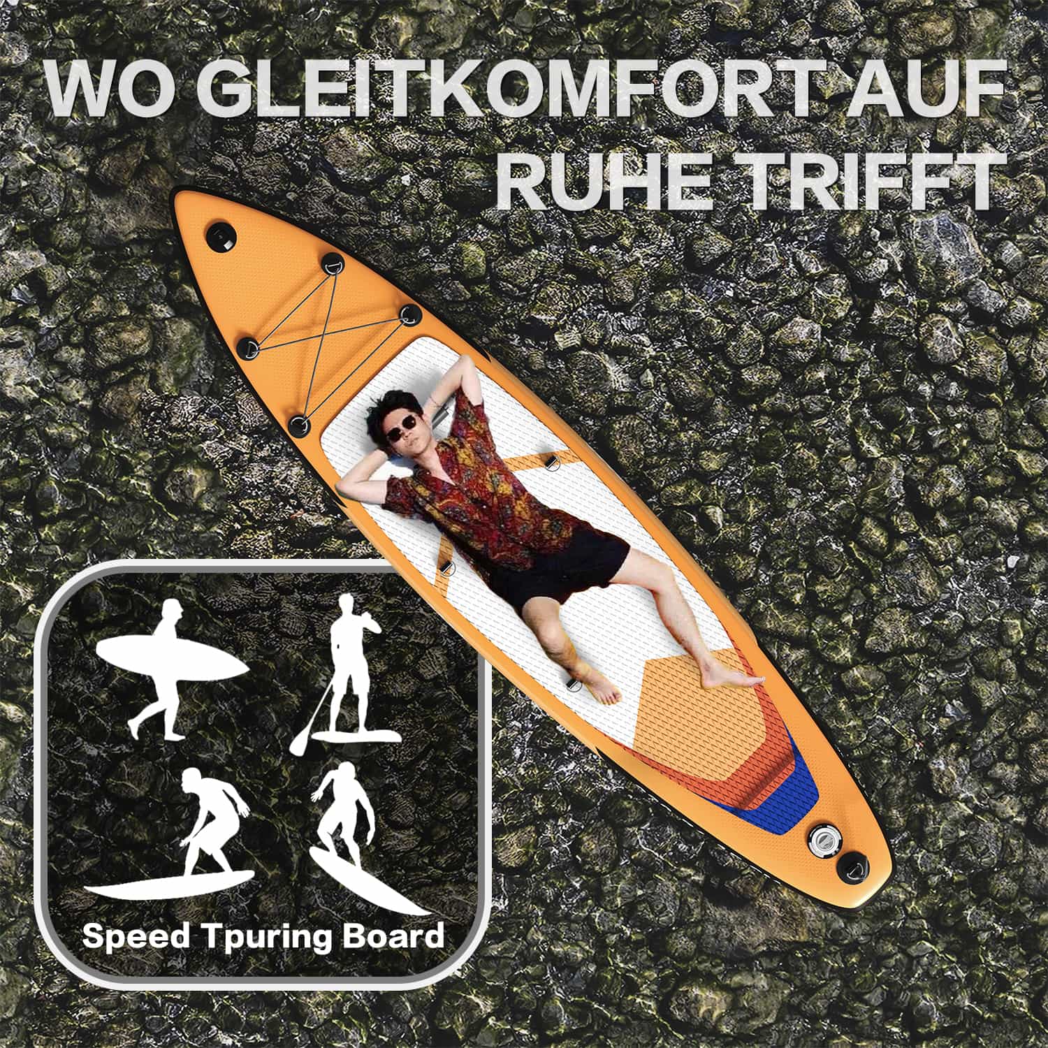 Yardwell SUP Aufblasbares Stand Up Paddle Board 11'