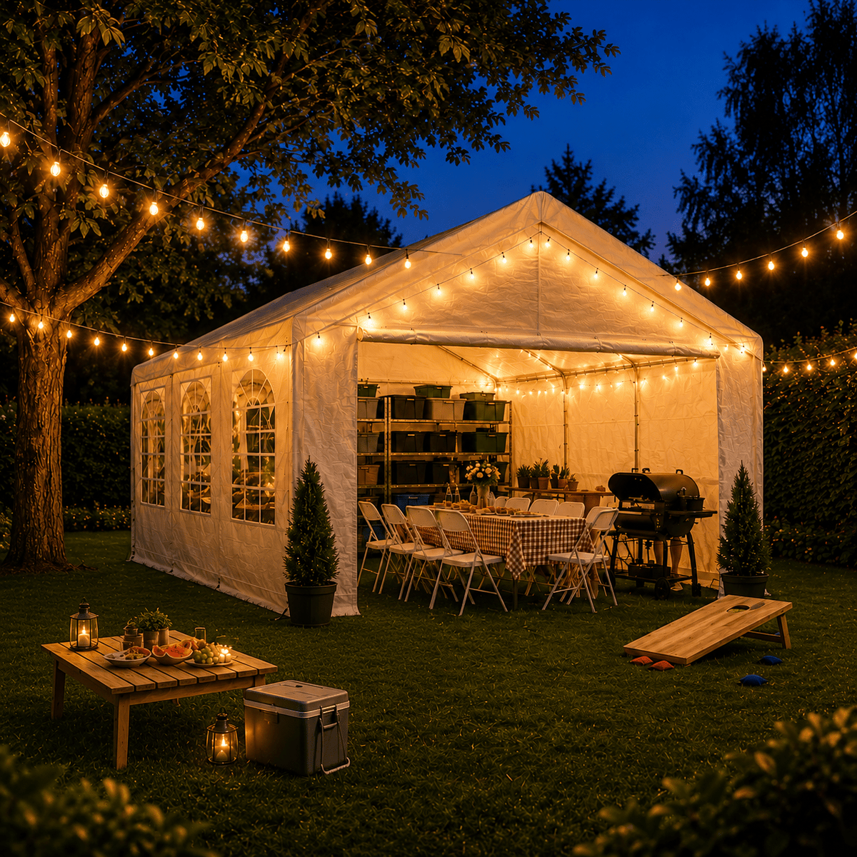 Partyzelt kaufen 3x6 / 4x6 / 4x8 m – Wasserdicht & Stabil | Yardwell - Yardwell