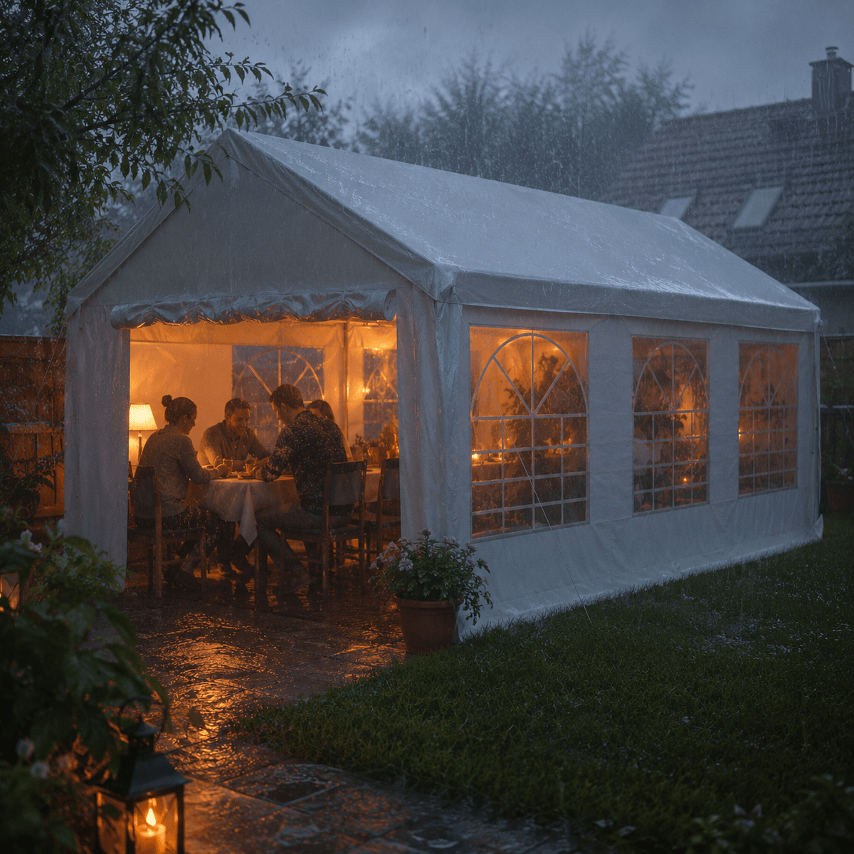 Partyzelt 3×6 & 4×6 m – Steht die ganze Saison | Yardwell - Yardwell