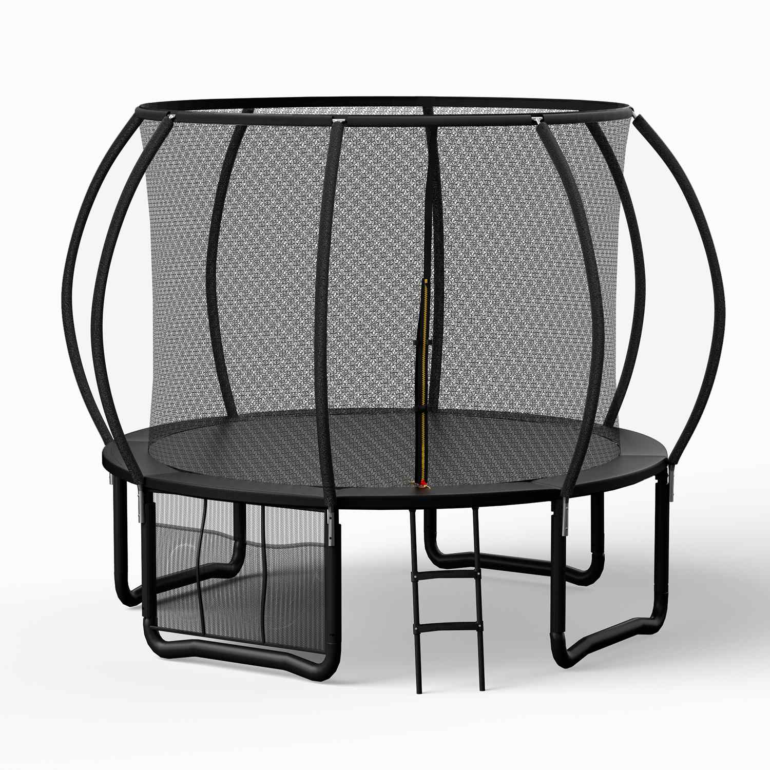 Trampoline mit Sicherheitsnetz und Leiter, Ø 244-427cm