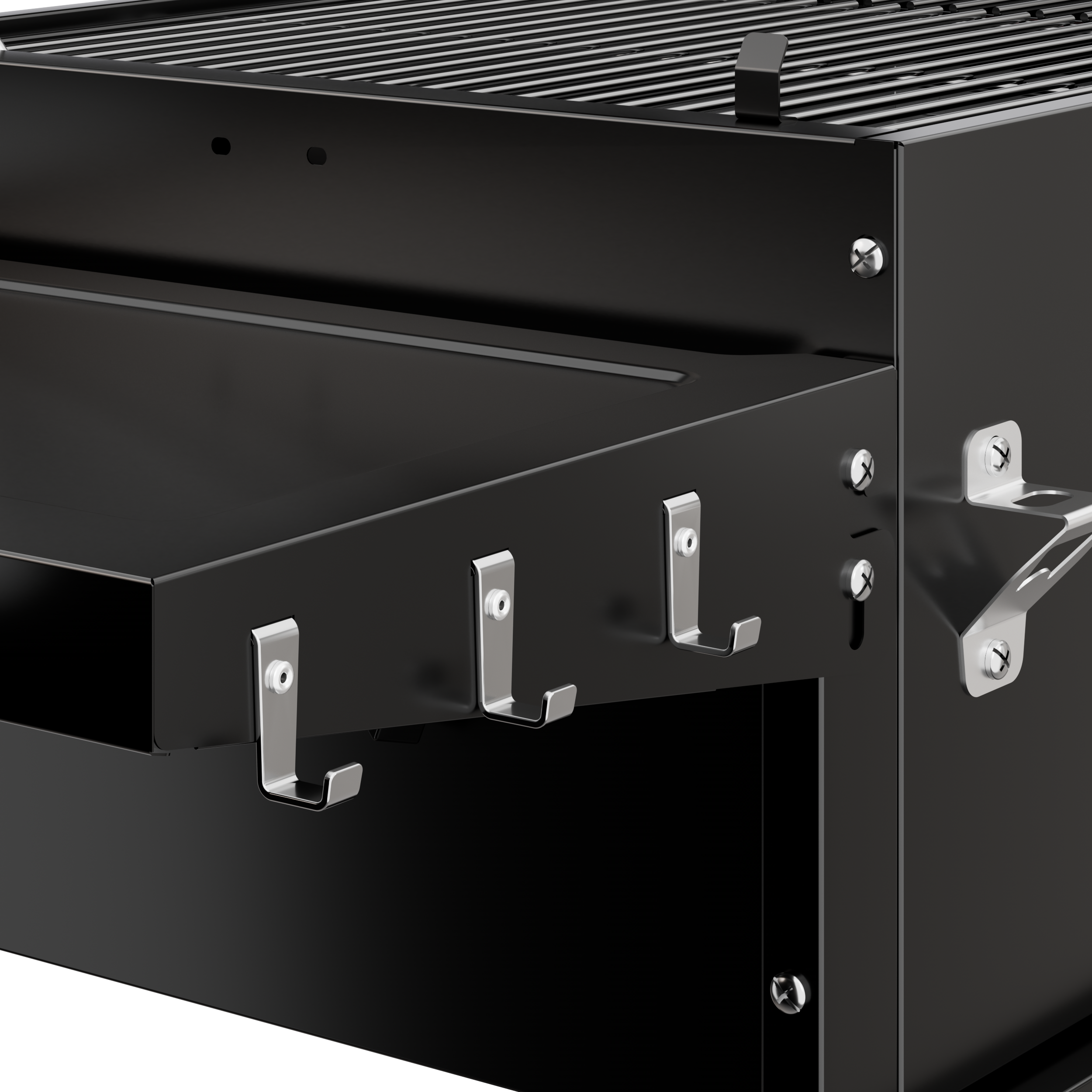 Holzkohlegrill mit doppelten Seitentischen – inkl. Basiszubehör