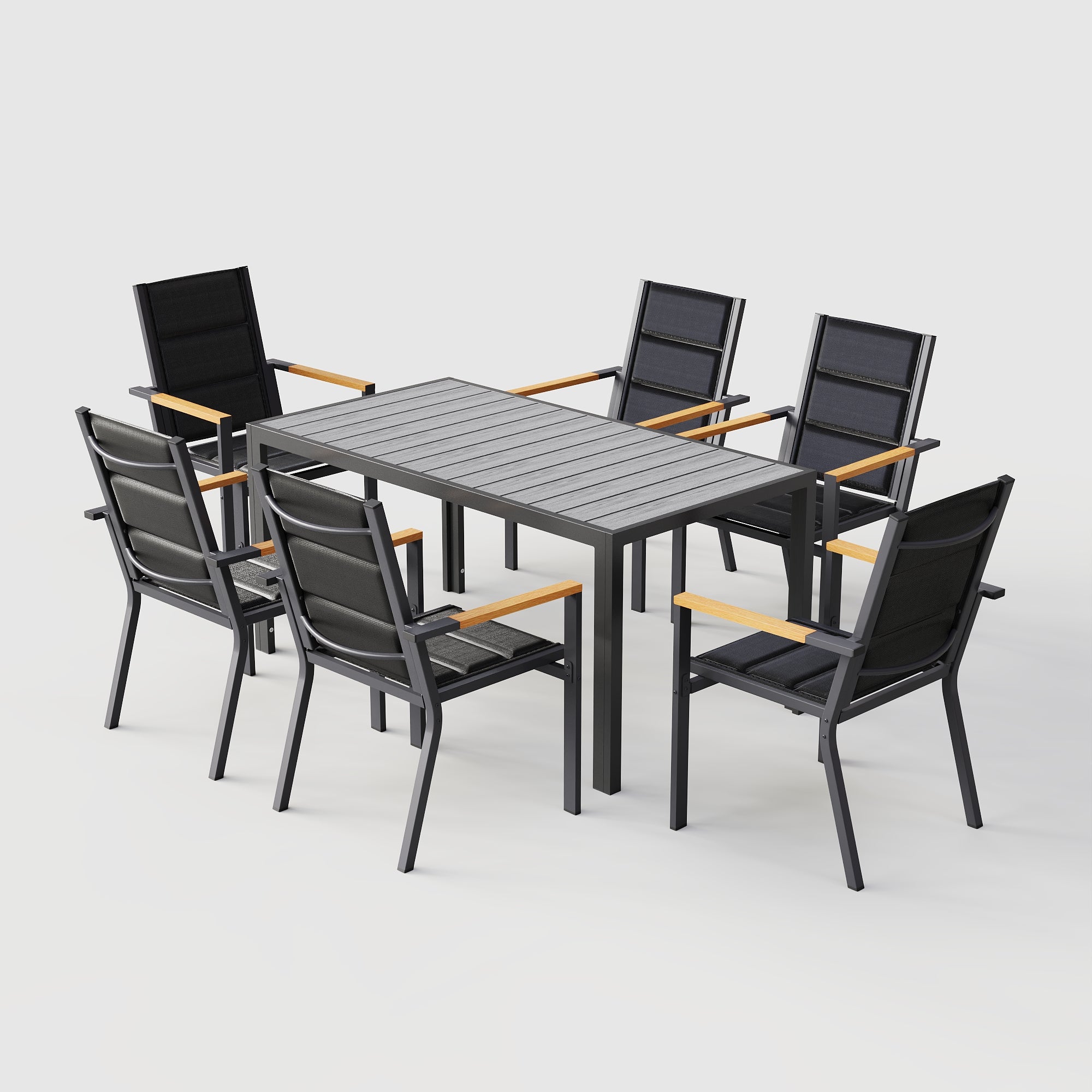 Tisch- und Stuhlset für 6 Personen