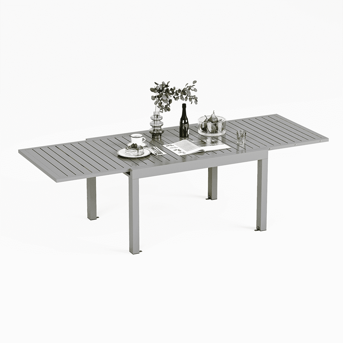 Gartentisch Ausziehbar Wetterfest aus Aluminium - Yardwell