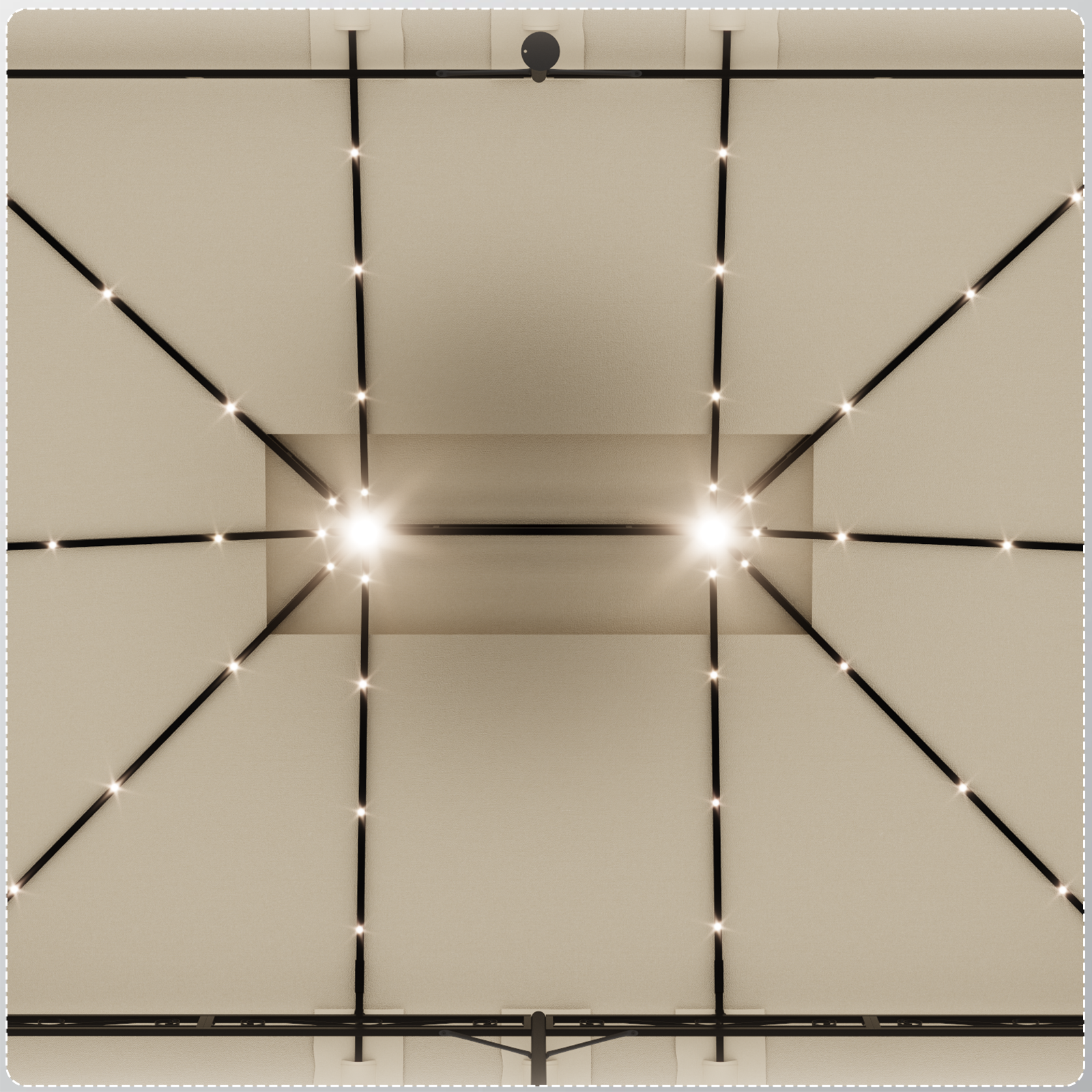 Gartenpavillon 3x3 / 3x4/3x6 mit Solar-Lichterketten