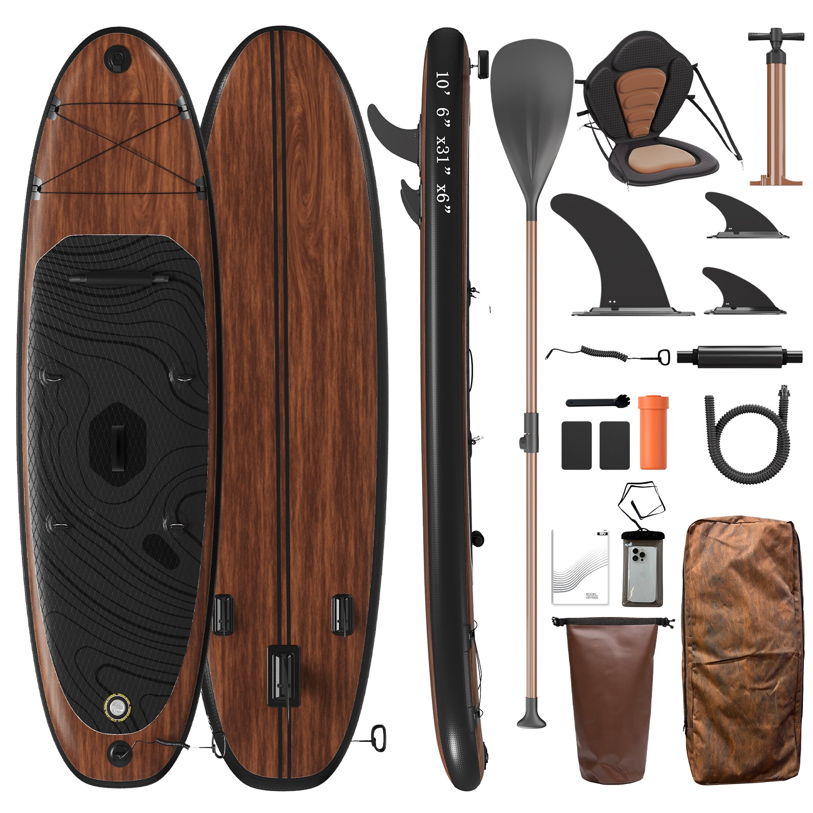 Yardwell Allround SUP Board 320cm | Aufblasbar & Stabil | Für Anfänger & Fortgeschrittene - Yardwell