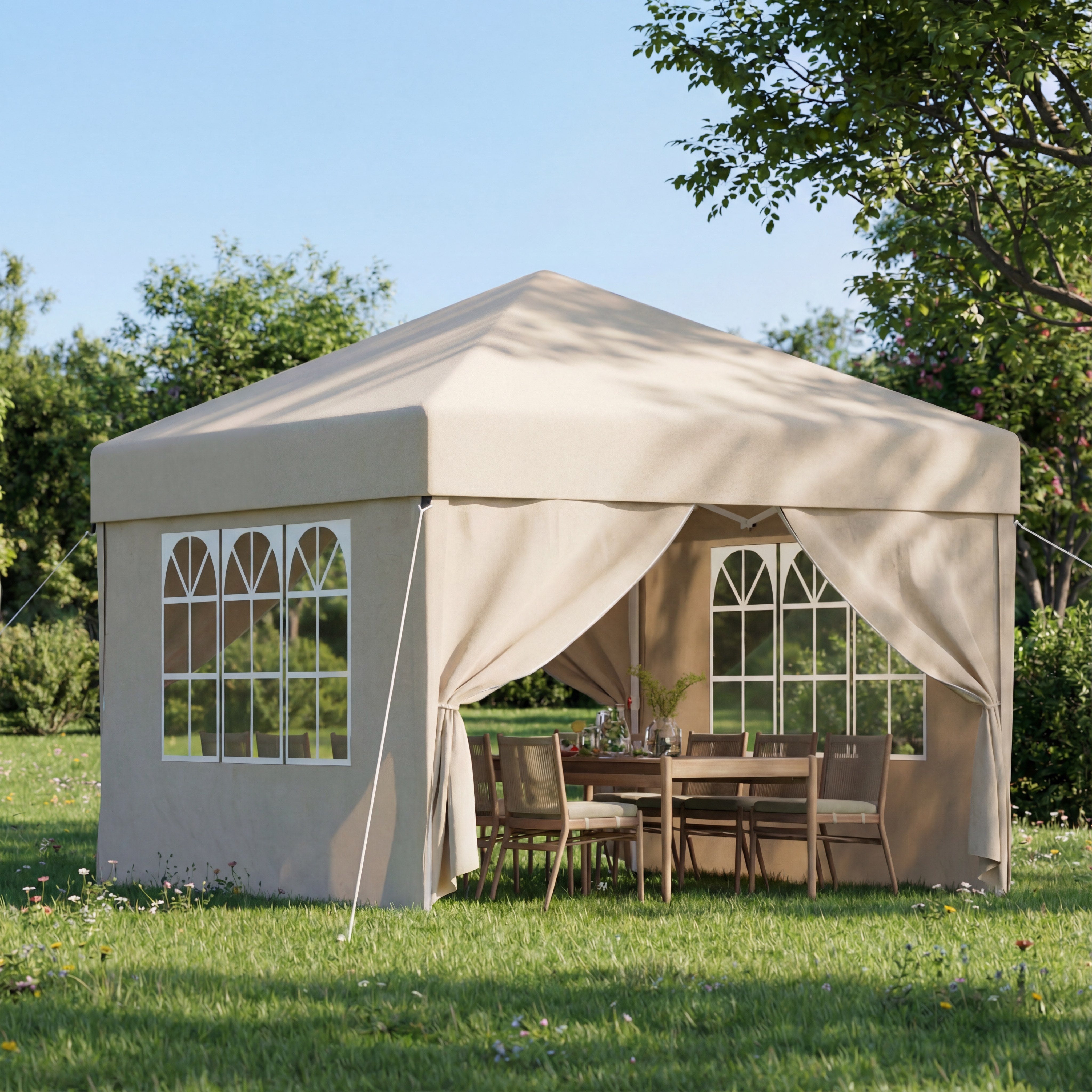 Faltpavillon mit Einhand-Hubsystem & Höhenversteller