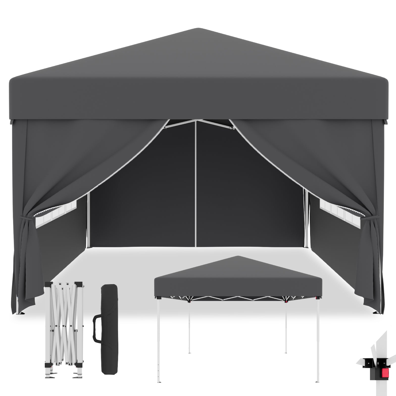 Faltpavillon höhenverstellbar & schnell aufgebaut