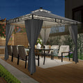 Gartenpavillon mit LED-Beleuchtung