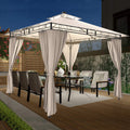 Gartenpavillon mit LED-Beleuchtung