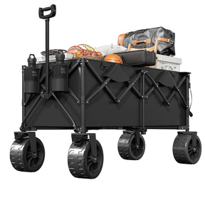 Faltbarer Bollerwagen 150KG mit einseitig aufklappbarer Seitenwand - Yardwell