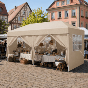Faltpavillon Einhand - Hubsystem – Aufbau in Sekunden, Höhenverstellbar, Wasserdicht - Yardwell