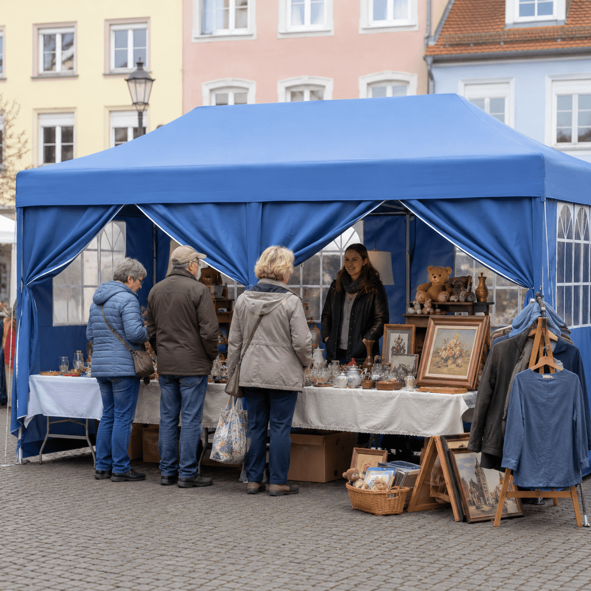 Faltpavillon Höhenverstellbar – Wasserdicht, UV - Schutz, mit Tragetasche - Yardwell