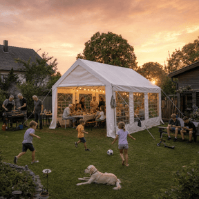 Partyzelt kaufen 3×6 & 4×6 m – PE700, stabil