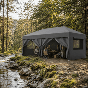 Faltpavillon mit Mückenschutz – Mesh-Seitenwände | Yardwell - Yardwell