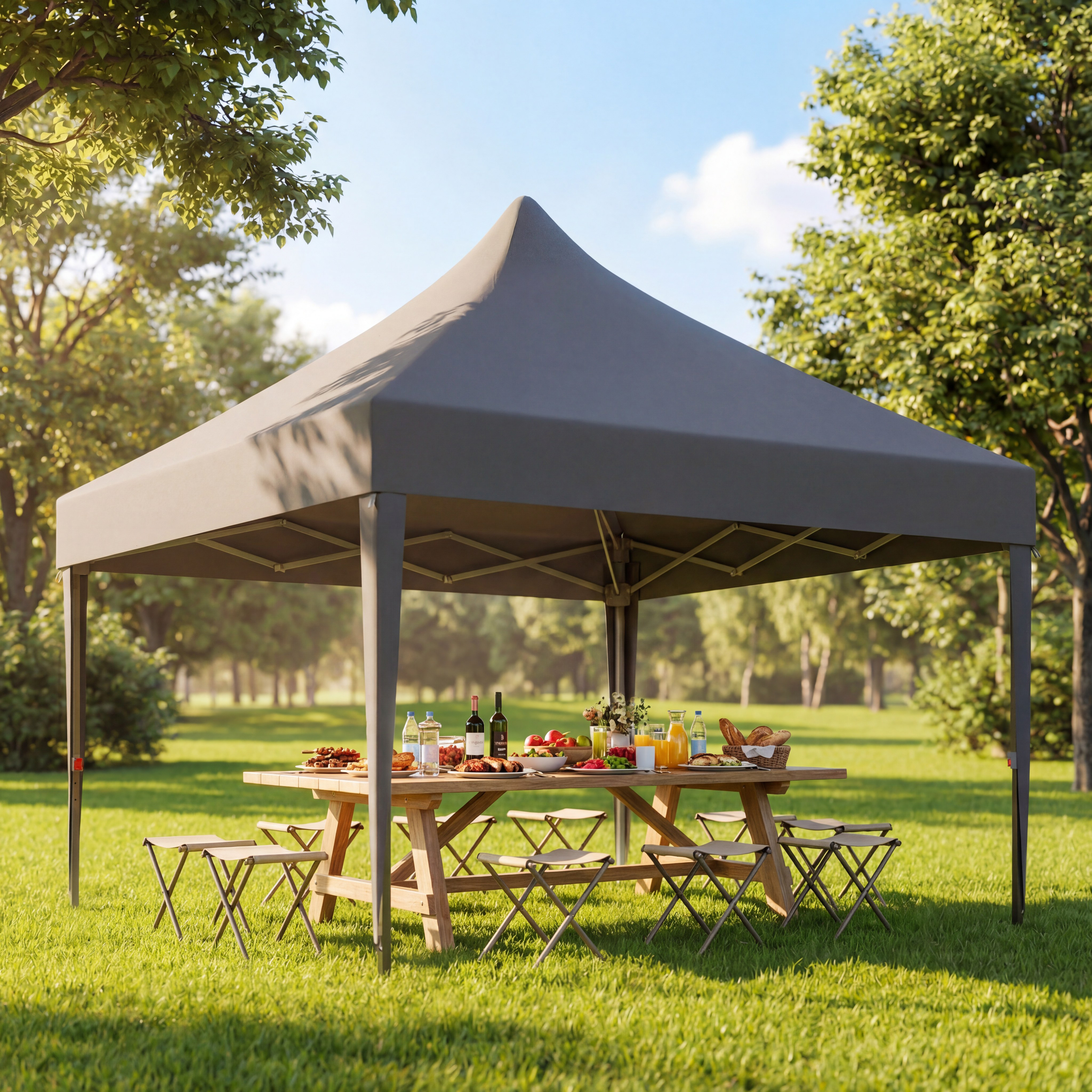 Erhöhter Faltpavillon mit Höhenversteller – flexibel, stabil & schnell aufgebaut