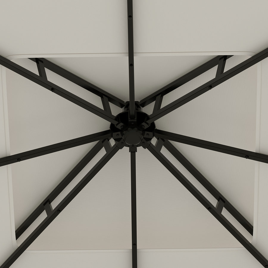 Gartenpavillon 3x3 / 3x4/3x6 mit Solar-Lichterketten