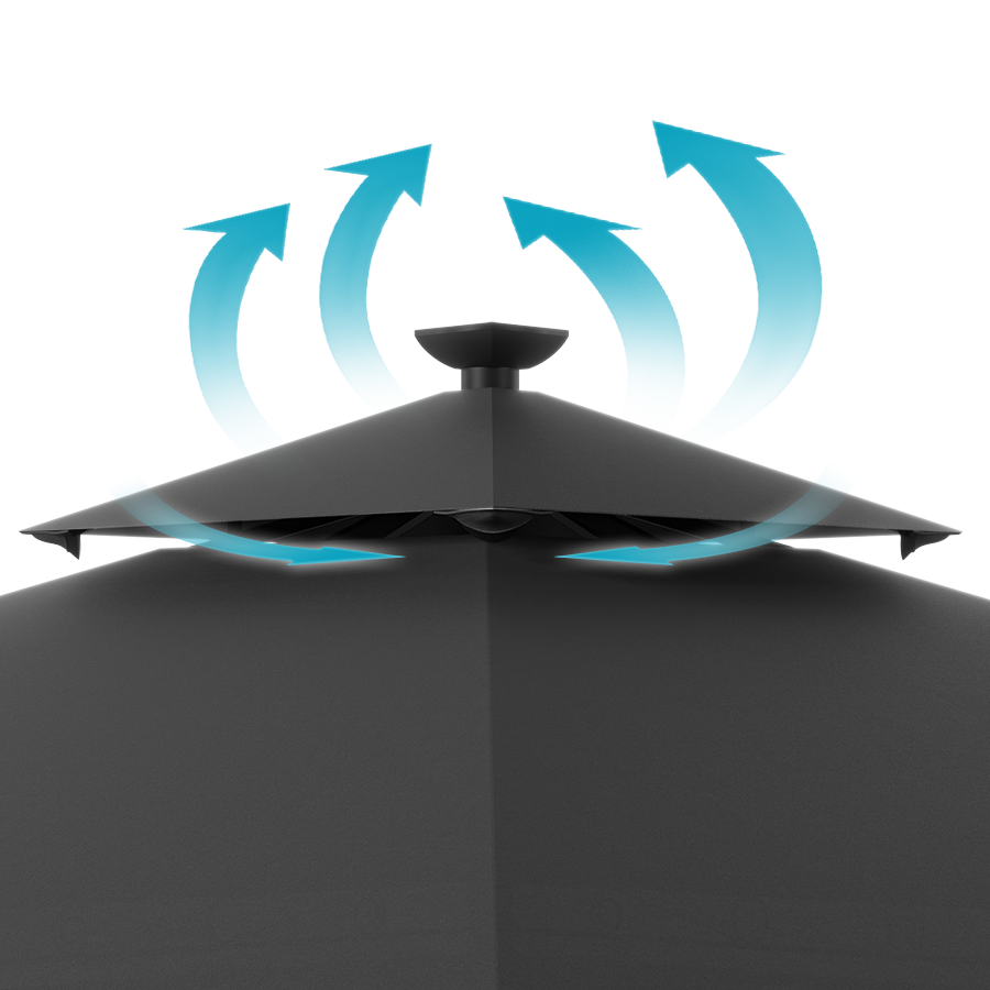 Gartenpavillon 3x3 / 3x4/3x6 mit Solar-Lichterketten