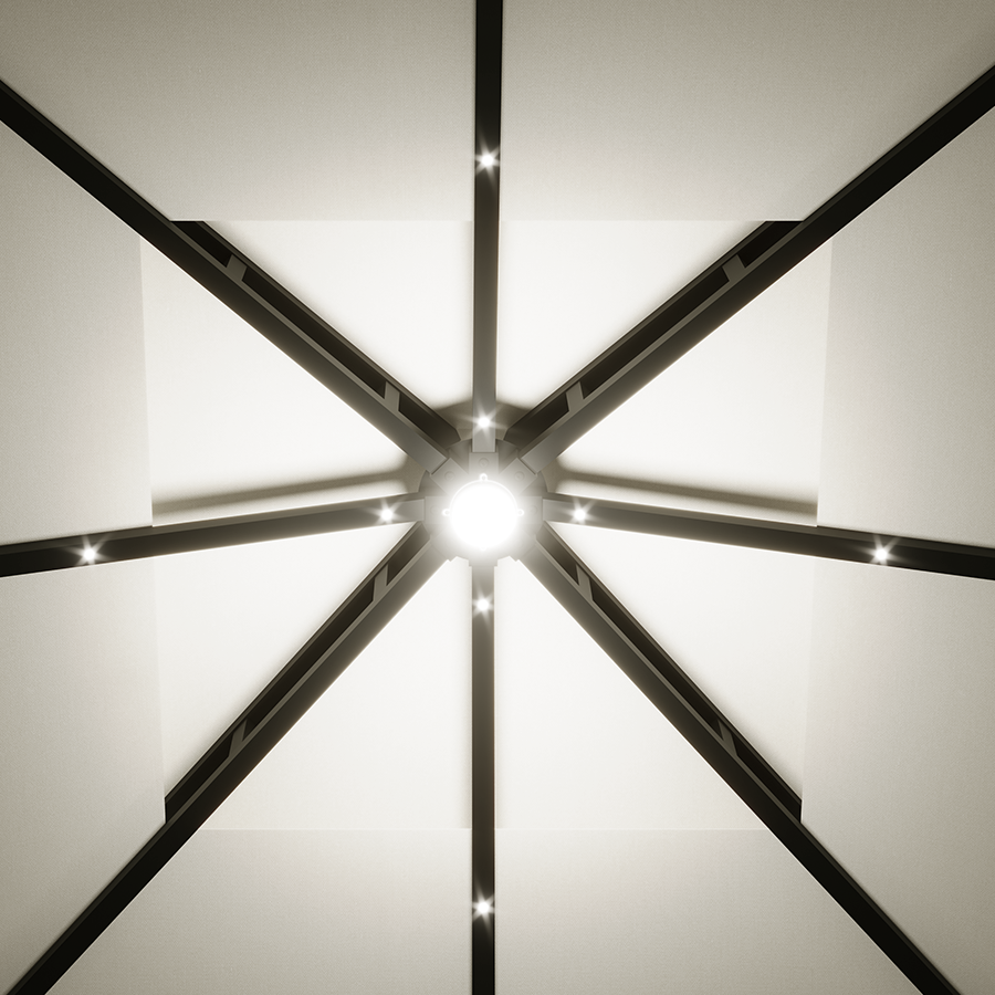 Gartenpavillon 3x3 / 3x4/3x6 mit Solar-Lichterketten