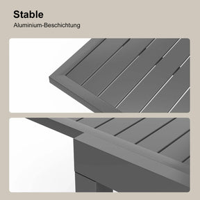 Gartentisch Ausziehbar Wetterfest aus Aluminium - Yardwell
