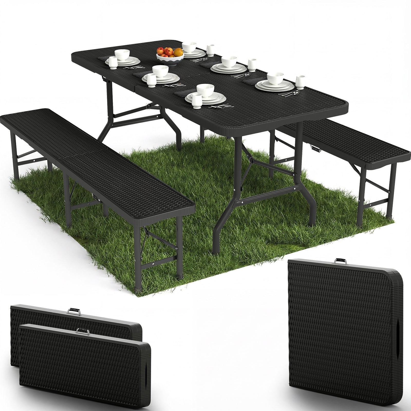 Kunststoff-Klappstuhl-Set – faltbar, leicht & vielseitig einsetzbar